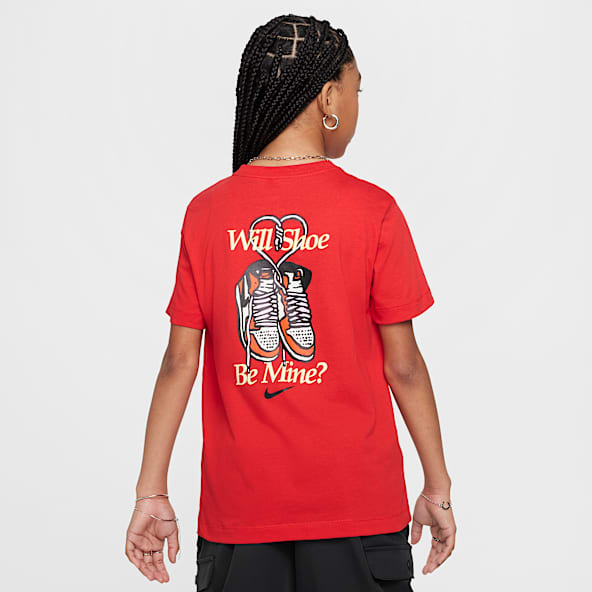 Red nike shirt girls on sale